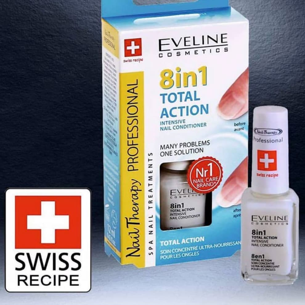 Eveline Therapy 8In1 Total Action Nail 12ml
