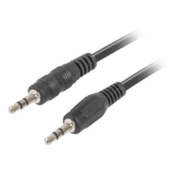 Lanberg Cabo Stereo Jack 3.5mm 2m Preto - CA-MJMJ-10CC-0020-BK