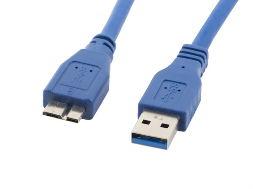 Cabo USB 3.0 para Micro USB 3.0 1,8m - Azul - Império Multimédia