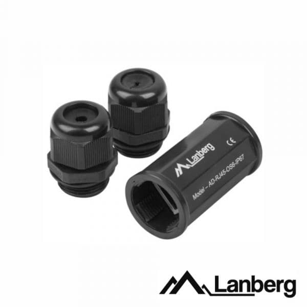 LANBERG Ficha Adaptadora RJ45 CAT6 Ftp Impermeável - AD-RJ45-OS6-IP67