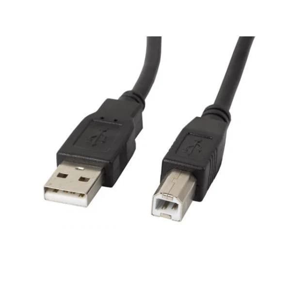 Lanberg - CA-USBA-11CC-0005-BK cable USB 0,5 m USB 2.0 USB B Negro - CA-USBA-11CC-0005-BK