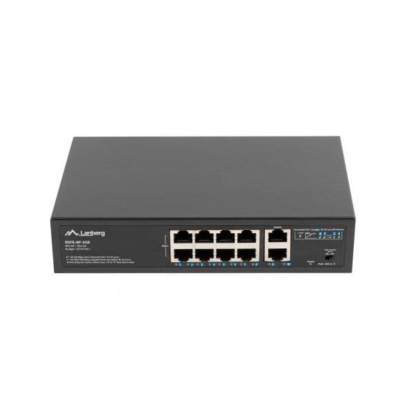 Lanberg Switch 10 Portas RSFE-8P-2GE-120
