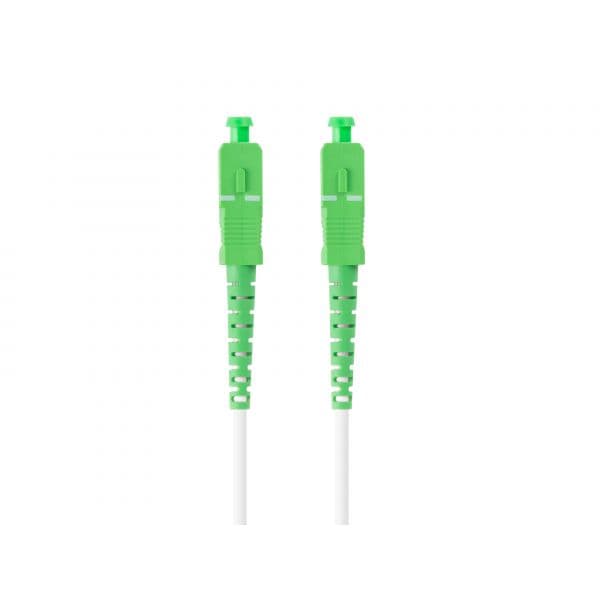 Lanberg Cabo de Fibra Ótica Mono Simplex SC/APC-SC/APC G657A2 LSZH 20m Branco