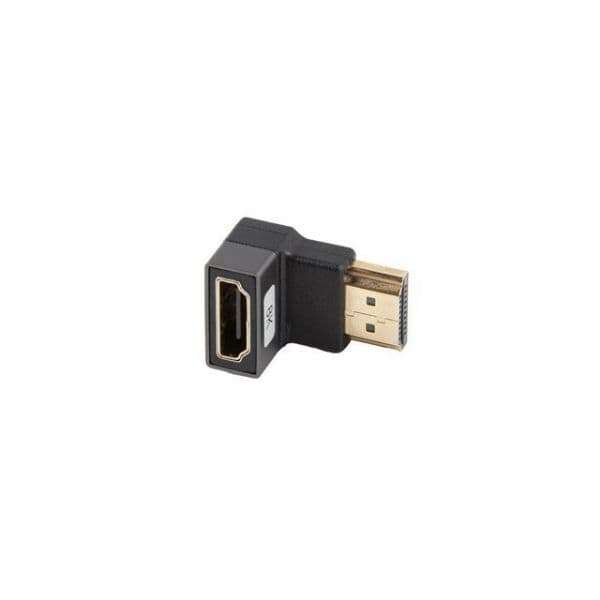 Lanberg Adaptador HDMI 8K Macho para Fêmea Ângulo para Baixo Alumínio Prata