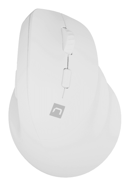 Natec Rato Óptico Vertical Sem Fios Crake 2, 2400 DPI, USB/2.4GHz/Bluetooth 5.2, Branco (NMY-2257)