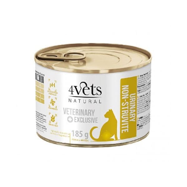 Ração Húmida 4Vets Natural Urinary Non-struvite 185g