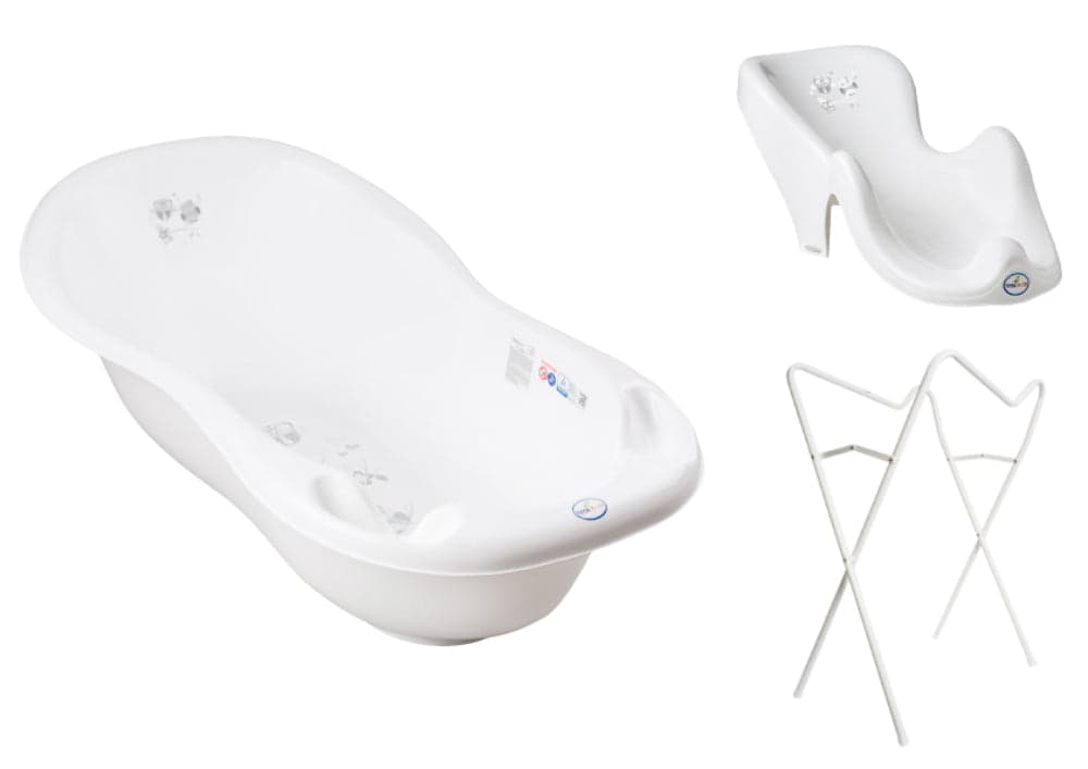Banheira 102 cm com suporte e assento anti-derrapante B.Active Owl White