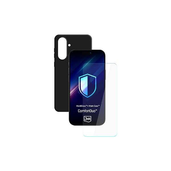 3MK Capa Clear + Vidro Temperado para Samsung Galaxy A36/A56 Black