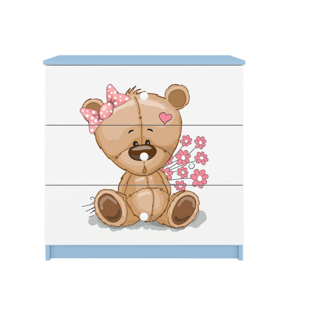Cómoda Kocot Kids BabyDreams Teddybear Flowers Blue