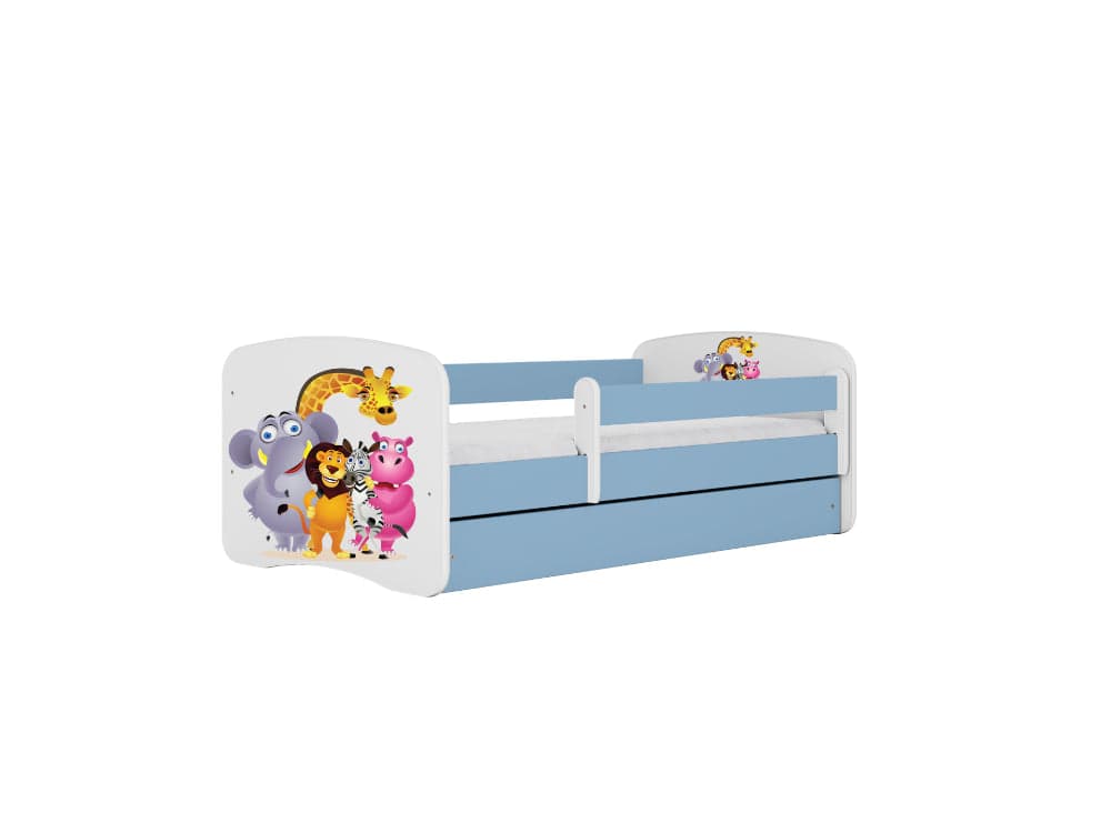 Cama 180 x 80 cm Kocot Kids com gaveta BabyDreams Zoo Blue