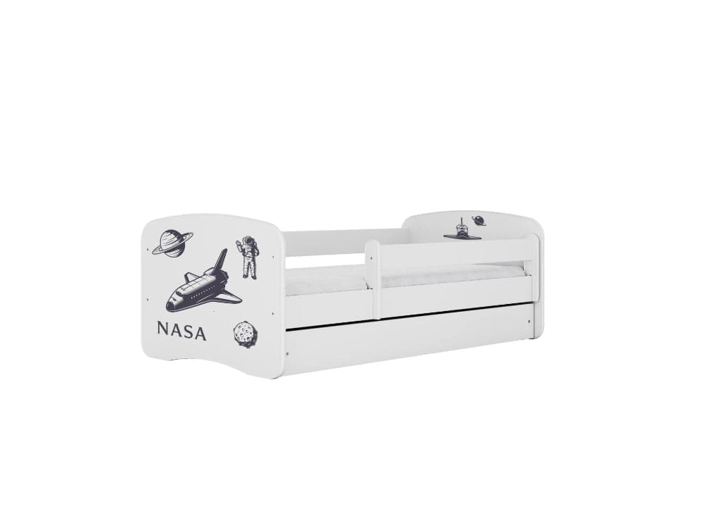 Cama 160 x 80 cm Kocot Kids com gaveta e colchão BabyDreams Nasa White