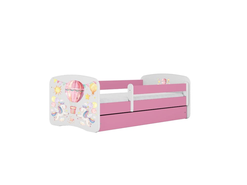 Cama 180 x 80 cm Kocot Kids com gaveta BabyDreams Balloon Pink