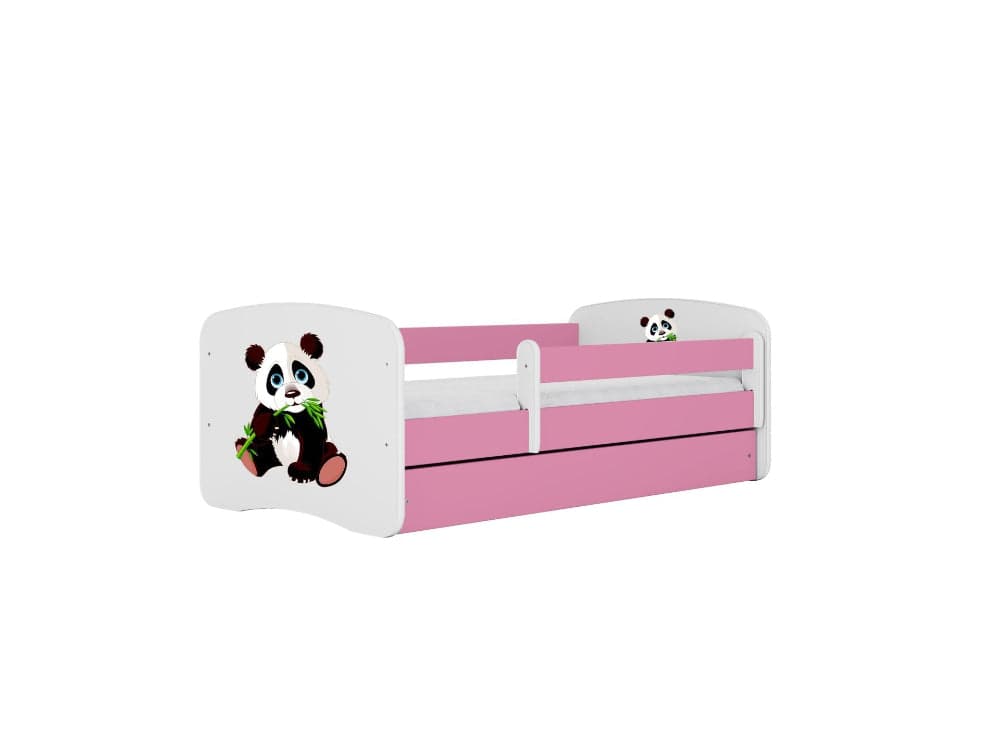 Cama 160 x 80 cm Kocot Kids com colchão BabyDreams Panda 2 Pink