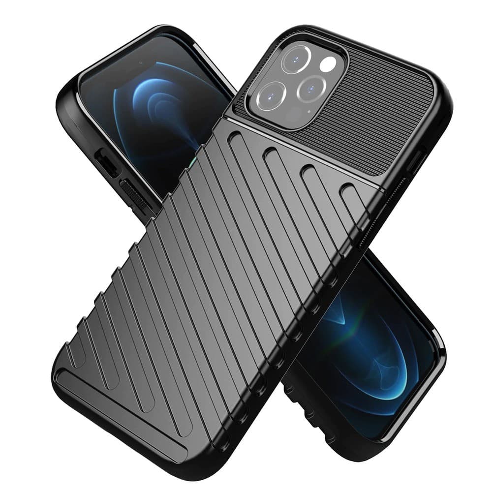 Forcell Capa Silicone Thunder para iPhone 13 Pro Max Black