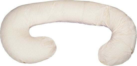 Almofada de gravidez 240 cm algodão creme xadrez