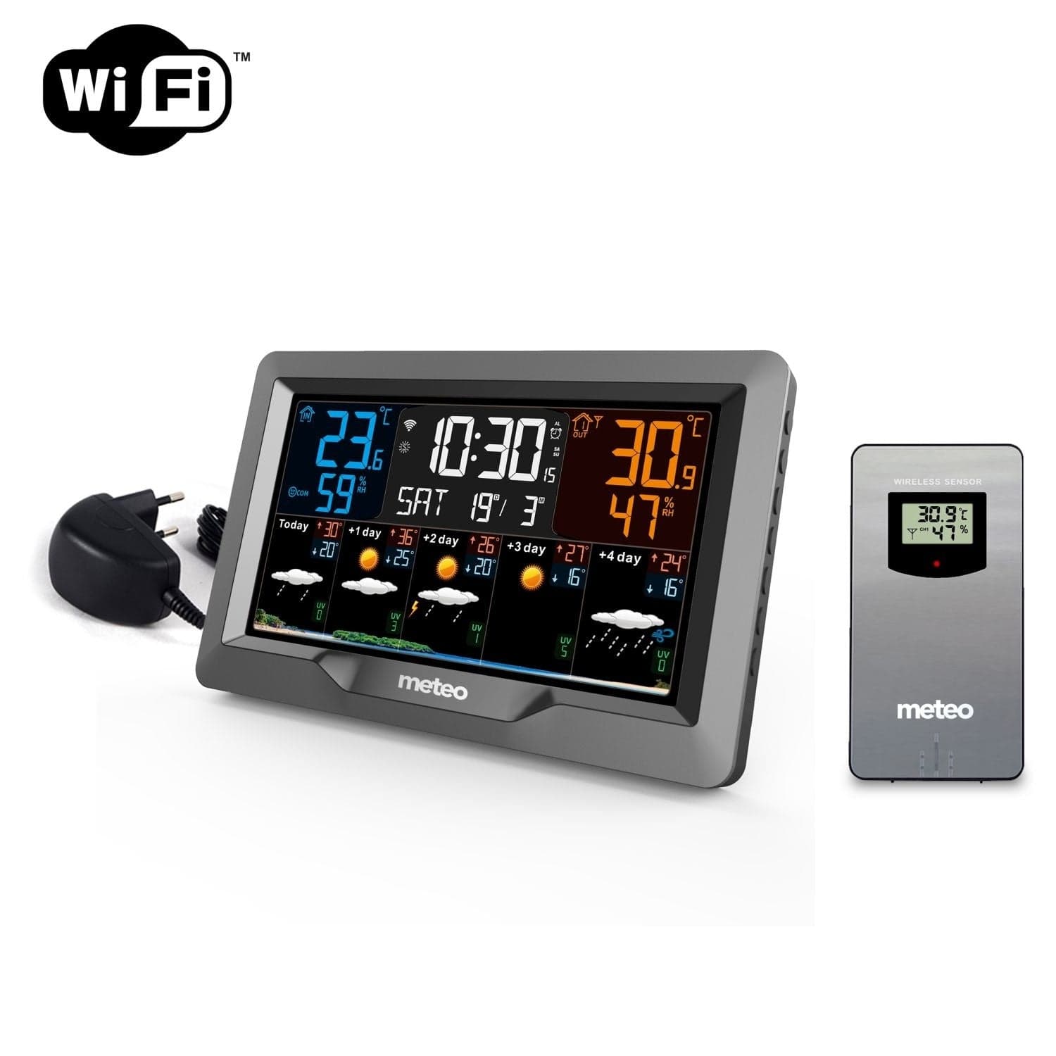 Estação meteorológica METEO SP101 com sensor exterior e Wi Fi