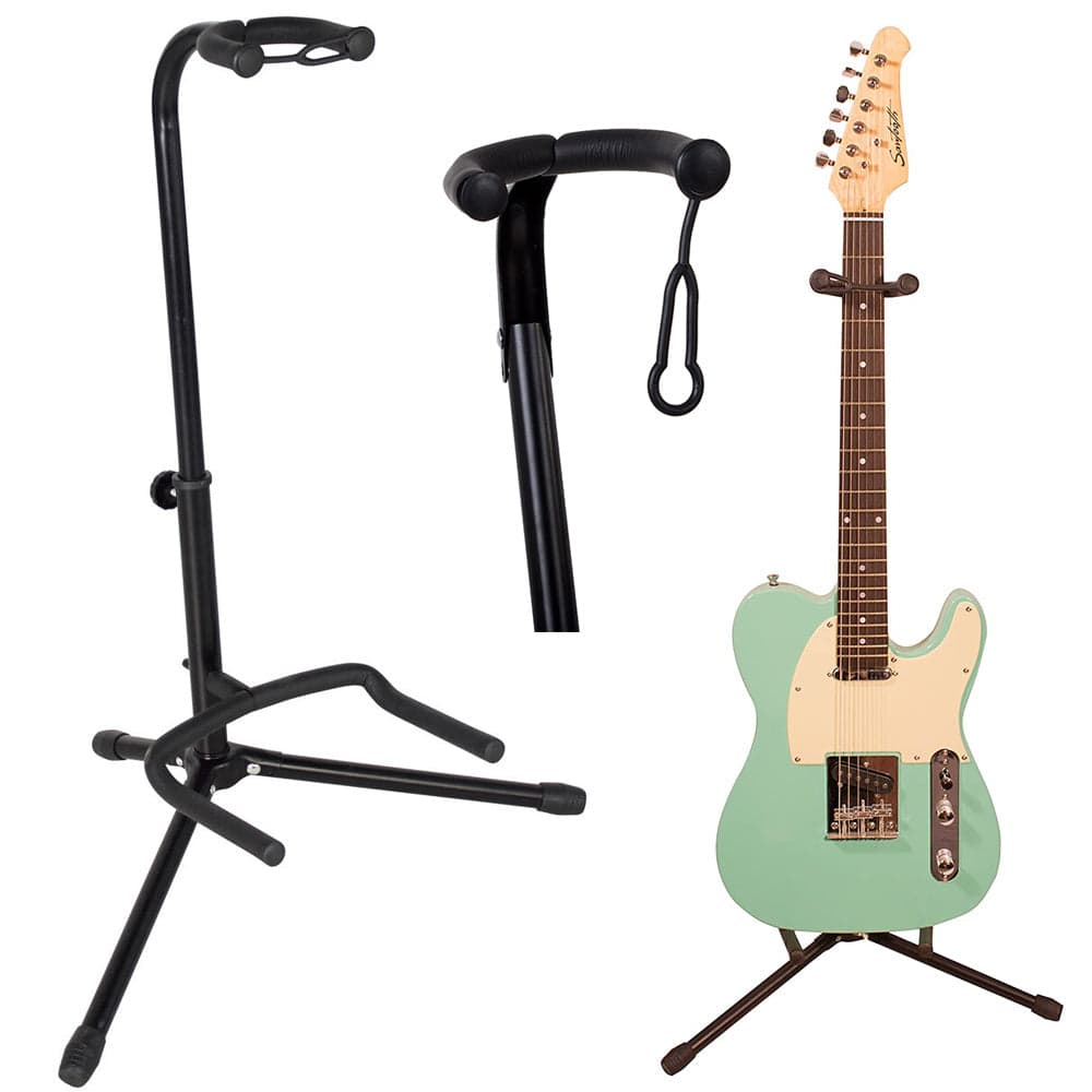 SUPORTE PARA GUITARRA AJUSTAVÉL PRETO