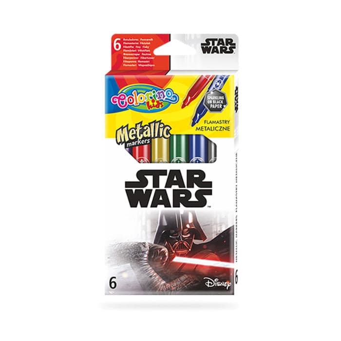 Colorino Caixa 6 Marcadores Metálicos Star Wars - PRT89571