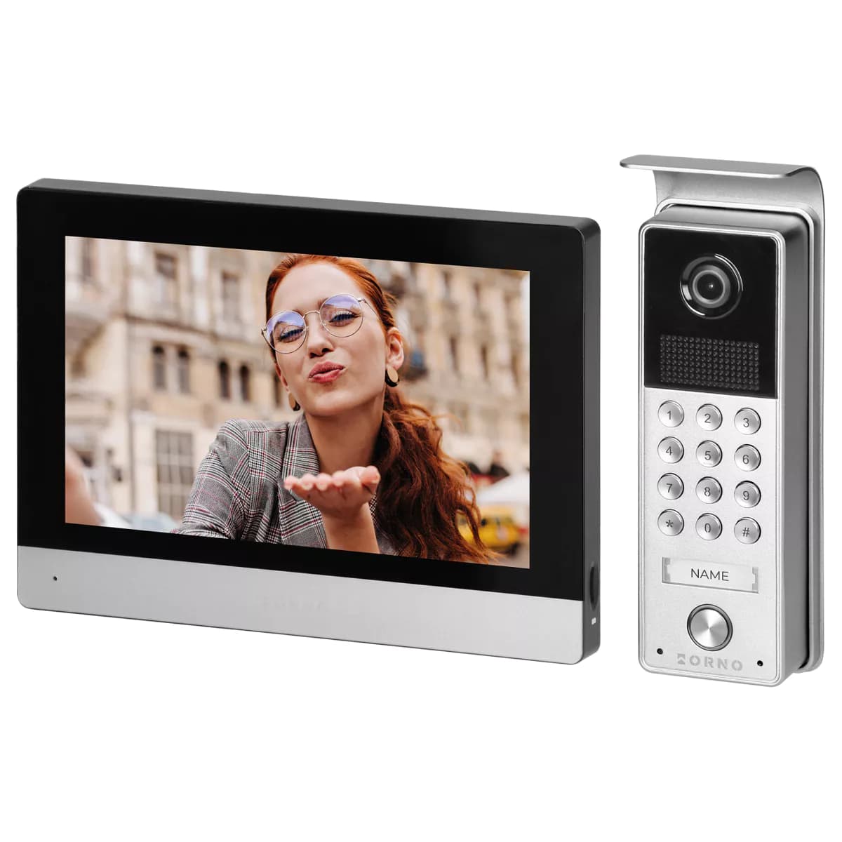 Kit Vídeo porteiro 4 fios c/ écran tátil 8" FHD