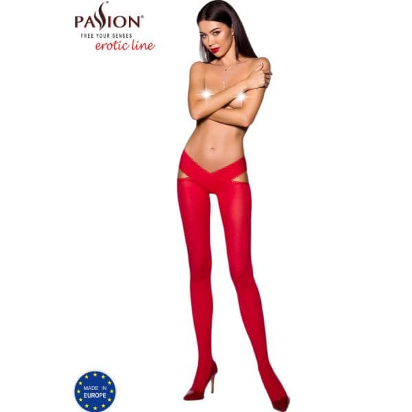 Passion Tiopen 005 Stocking Red 3/4 (60 Den) 151x30x210