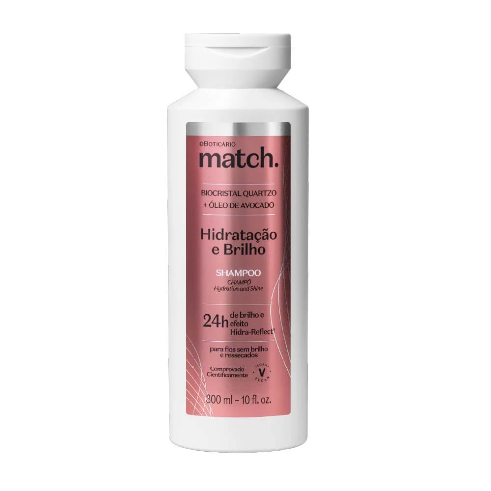 Shampoo Match Hidratação e Brilho 300ml O Boticário