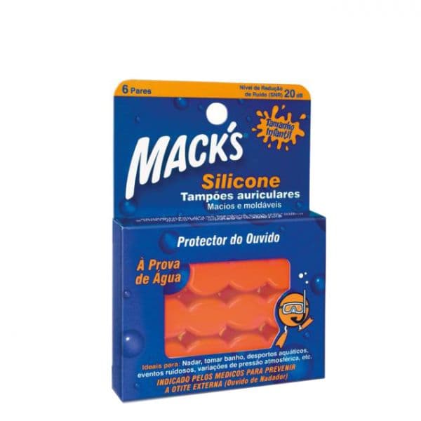 Mack's Tampões Silicone Infantil 6 Pares