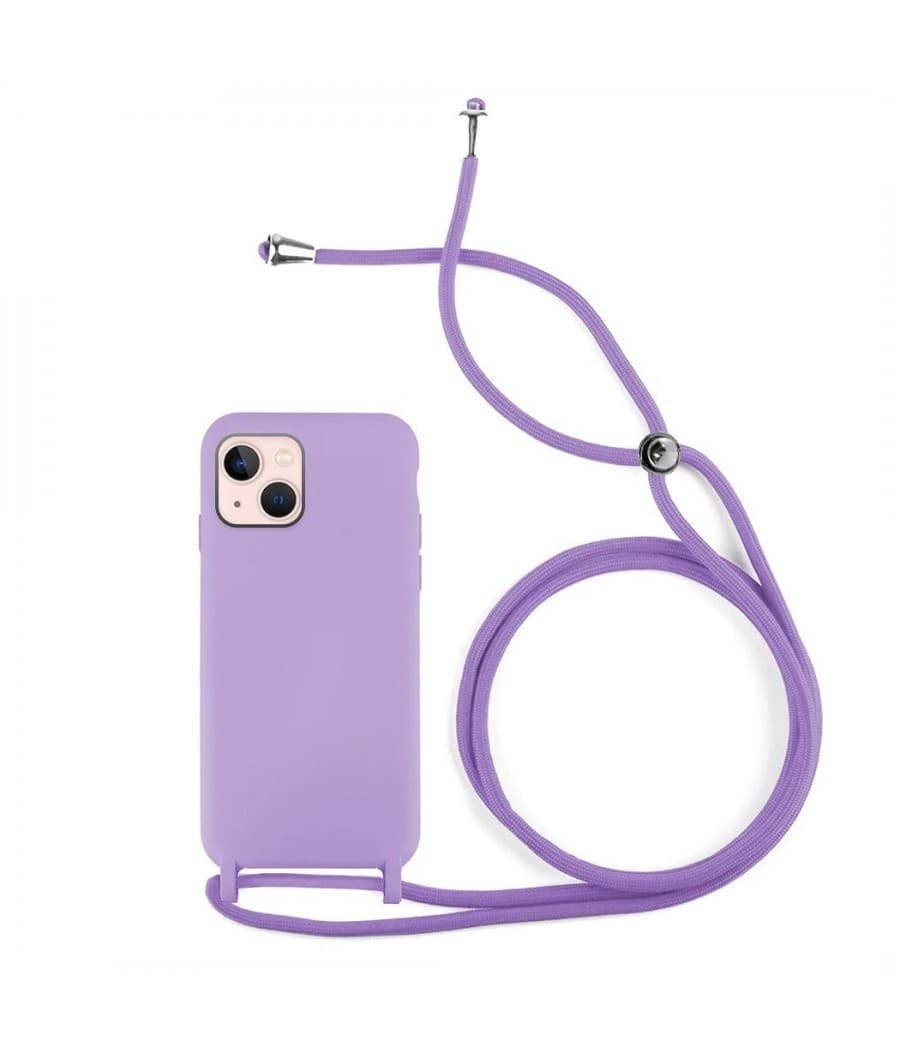 Capa Silicone Líquido iPhone 13 Mini Cordão Lilás - 50990443