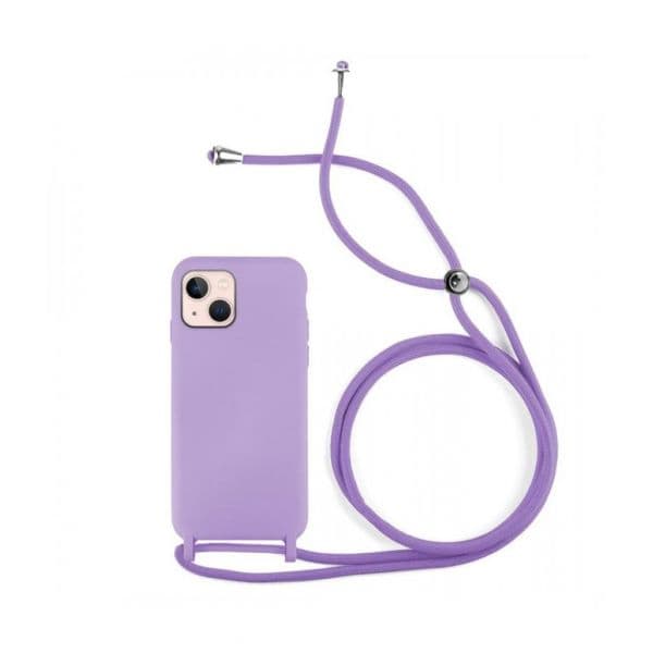 Capa Silicone Líquido iPhone 13 Mini Cordão Lilás - 50990443