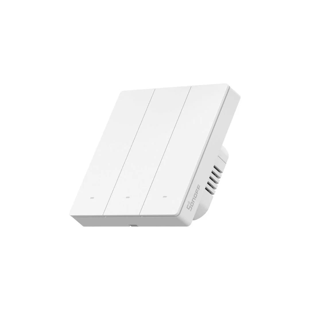 Sonoff M5 Interruptor Inteligente Pressão de 3 canais 80mm Branco WiFi Matter - Sonoff M5-3C-80W