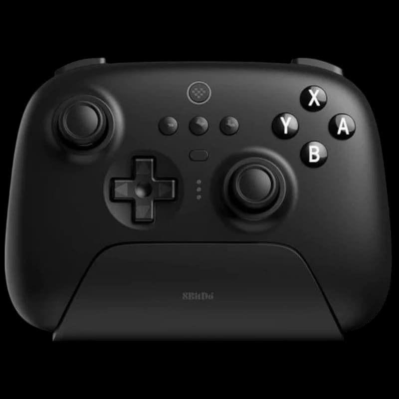 8BitDo Ultimate Bluetooth/2.4G Gamepad com Adaptador + Base de Carregamento Preto - Controlador para Nintendo Switch/Smartphone/PC