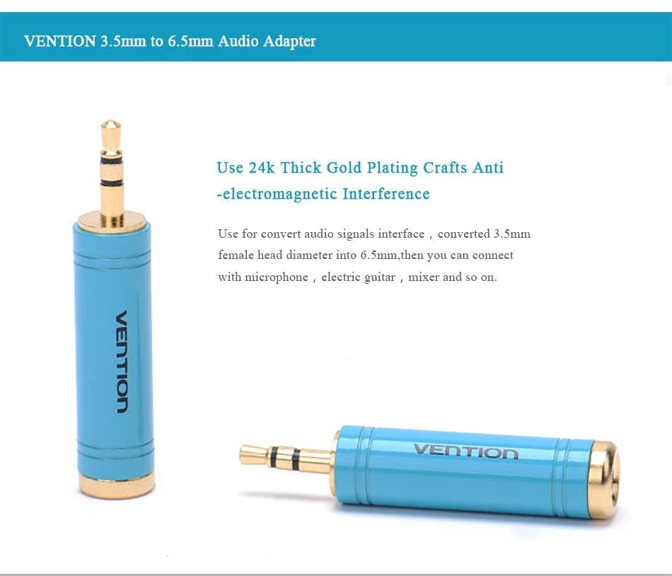 Vention Adaptador Jack 3,5mm para Jack 6,5mm Fêmea - MS003984