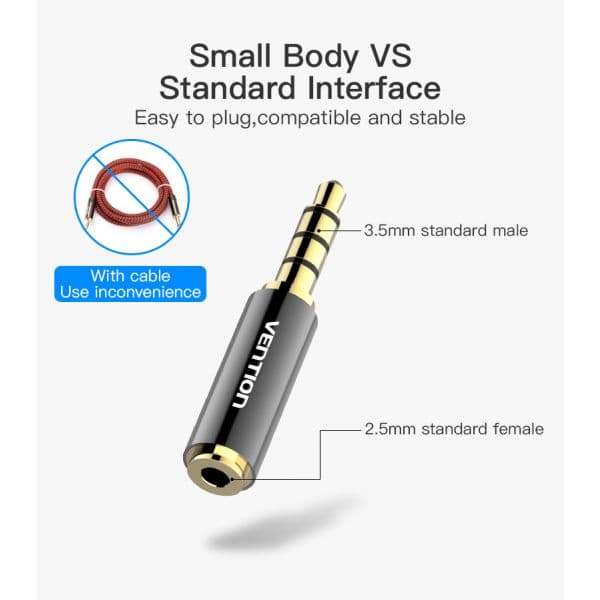Vention Adaptador Jack 3,5mm para 2,5mm Fêmea - MS003993
