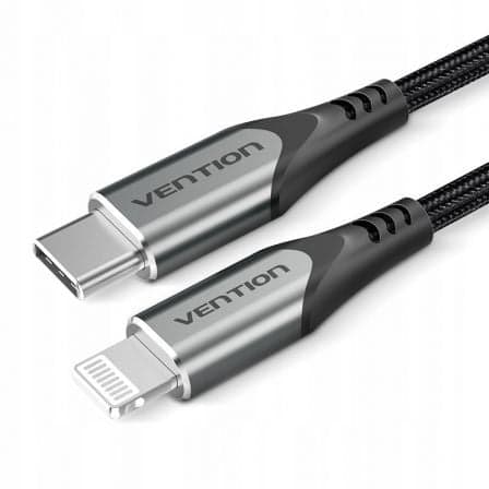 Vention TACHF Cabo para Telemóvel Cinzento 1 M Usb C Lightning