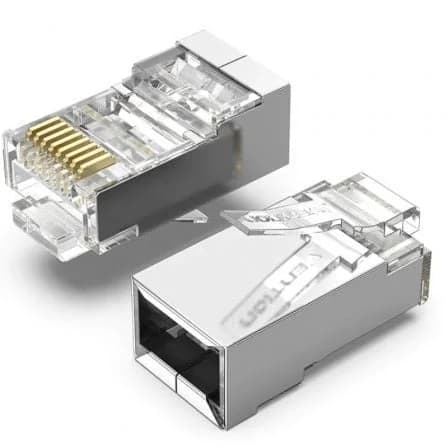 Vention IDCR0-100 Conectores de Rede RJ45 Cat.6 FTP Pack de 100 Transparente
