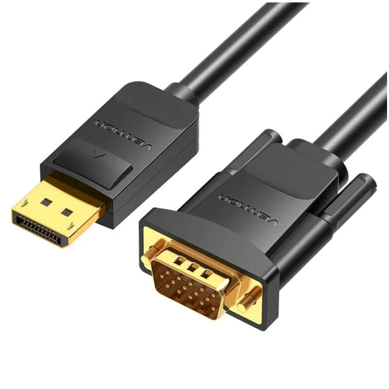 Cabo Conversor Vention HBLBH/ DisplayPort Macho para VGA Macho/ 2m/ Preto