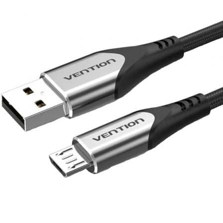 Vention COAHG Cabo Usb 1,5 M Usb 2.0 Mini-Usb B Micro-Usb B Alumínio, Preto