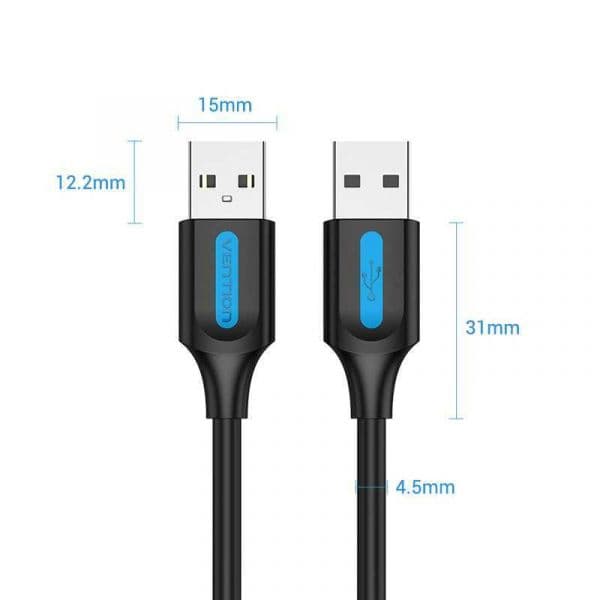 Vention Cojbf Cabo Usb 1 M Usb 2.0 Usb a Preto