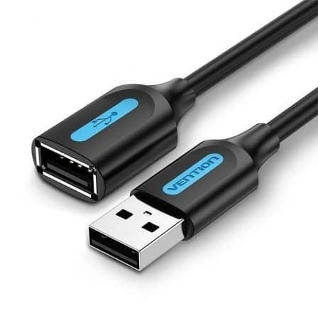 Cabo Alargador USB 2.0 Vention / Preto / 1.5m / CBIBG
