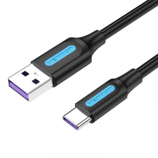 Vention Cabo Usb 3.0 a para Usb-C COZBC 3a 0,25m Pvc Preto