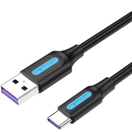 Vention Cabo Usb 2.0 a para Usb-C CORBD 5a 0,5m Preto Tipo Pvc