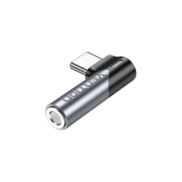 Vention BGWH0 Adaptador de Áudio Jack 3.5mm Fêmea para USB Tipo-C Macho Cinza
