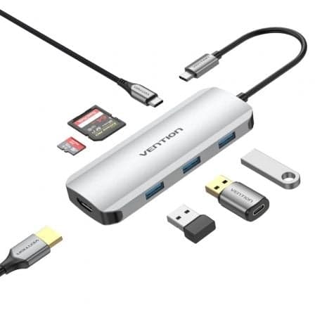DOCKING USB TIPO-C VENTION TOJHB 1XHDMI 3XUSB 1XUSB TIPO-C 1XLECT