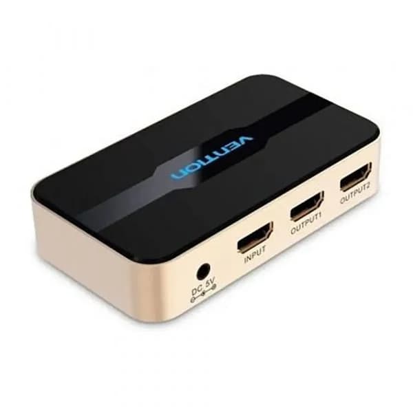 Vention ACBG0-EU Divisor HDMI 1x2 4K Preto e Dourado
