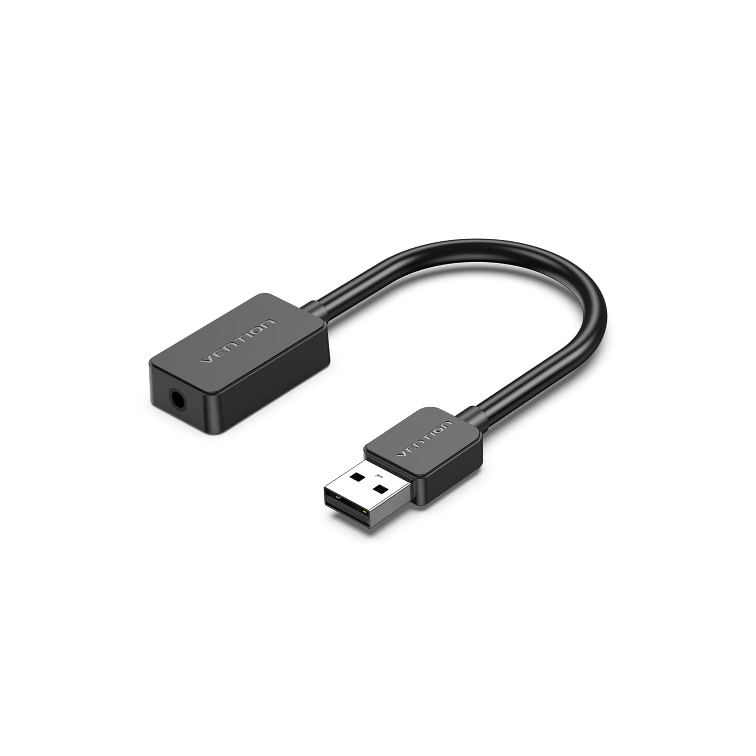 Vention CDZB0 Placa de Som Externa USB-A para Jack 3.5mm Preta