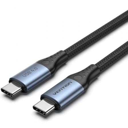 Vention TAVHF Cabo USB 4.0 Tipo-C Macho para Tipo-C Macho 5A 240W 40Gbps 1m Cinza