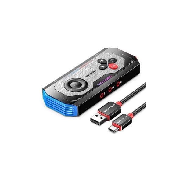 Vention CVAB0 Placa de Som Gaming USB Type-C Preto