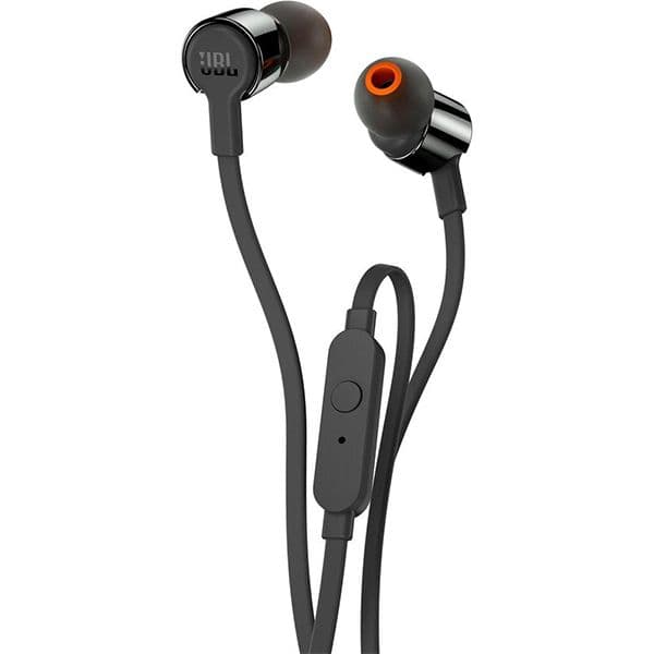 Auriculares JBL Tune 110 – Intra-auriculares com Fio, Microfone e Jack 3.5 mm – Preto