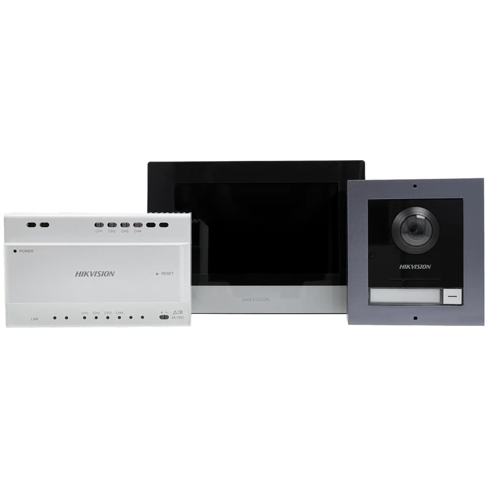 Hikvision Kit de videoporteiro Tecnologia 2 fios DS-KIS702Y