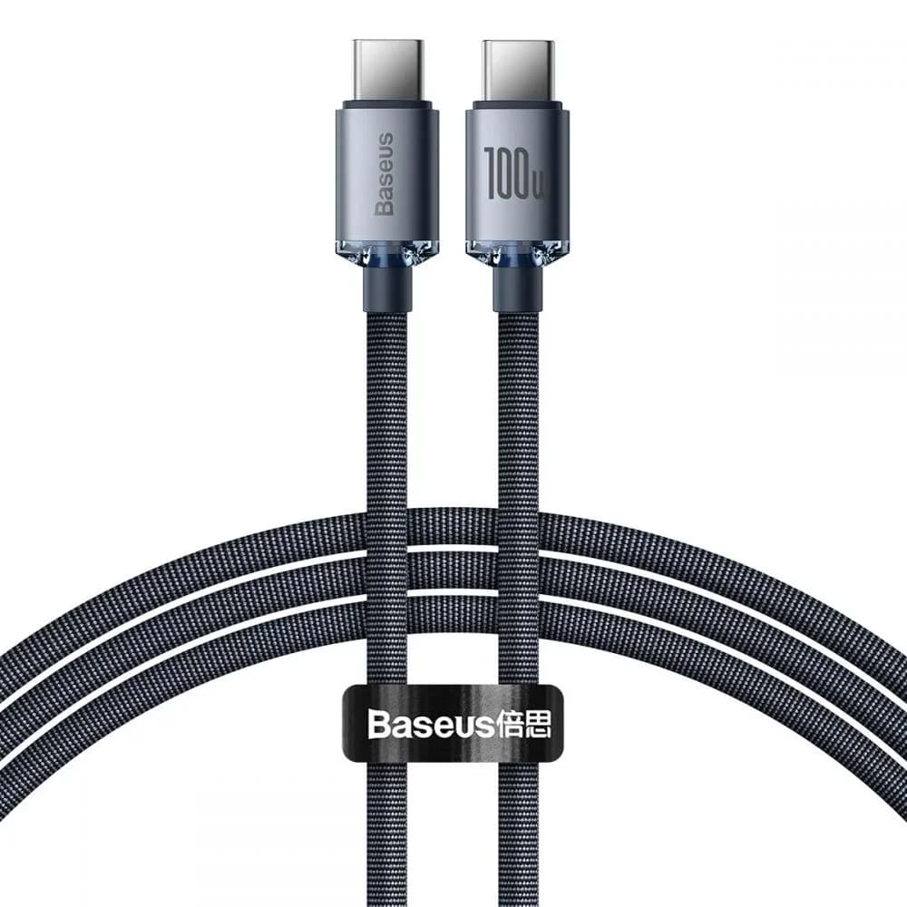 Cabo USB-C Baseus Crystal Shine PD 100W 1.2m Preto
