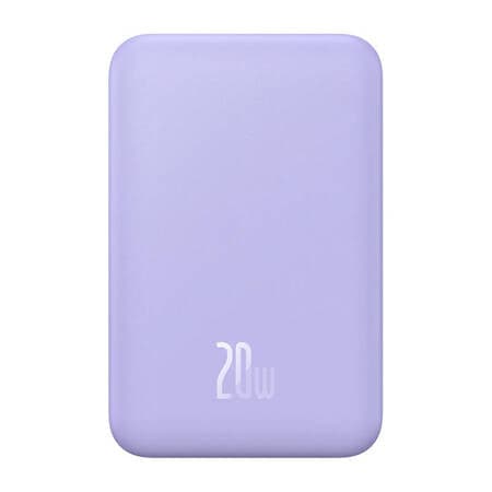 Mini powerbank Baseus 5000mAh 20W + cabo USB-C (20V/3A) - roxo